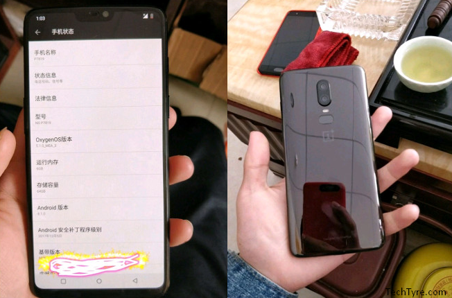 One Plus 6 blueprint Leaks, Design similar to iPhone X