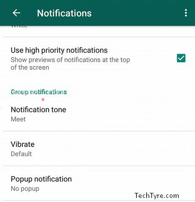 High Priority Notification features of Whatsapp