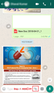 How to send HD photo in Whatsapp Step - 1