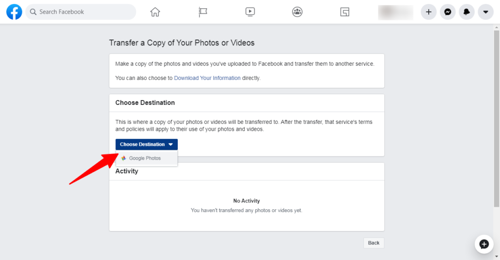 Facebook announcement: how to transfer Facebook photos and videos to Google Photos